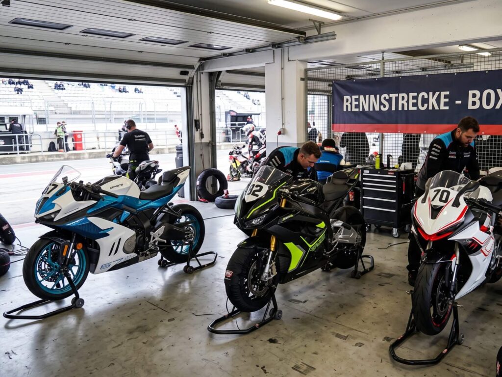 China Trackday Bikes in Boxengasse China Trackday Bikes in Boxengasse